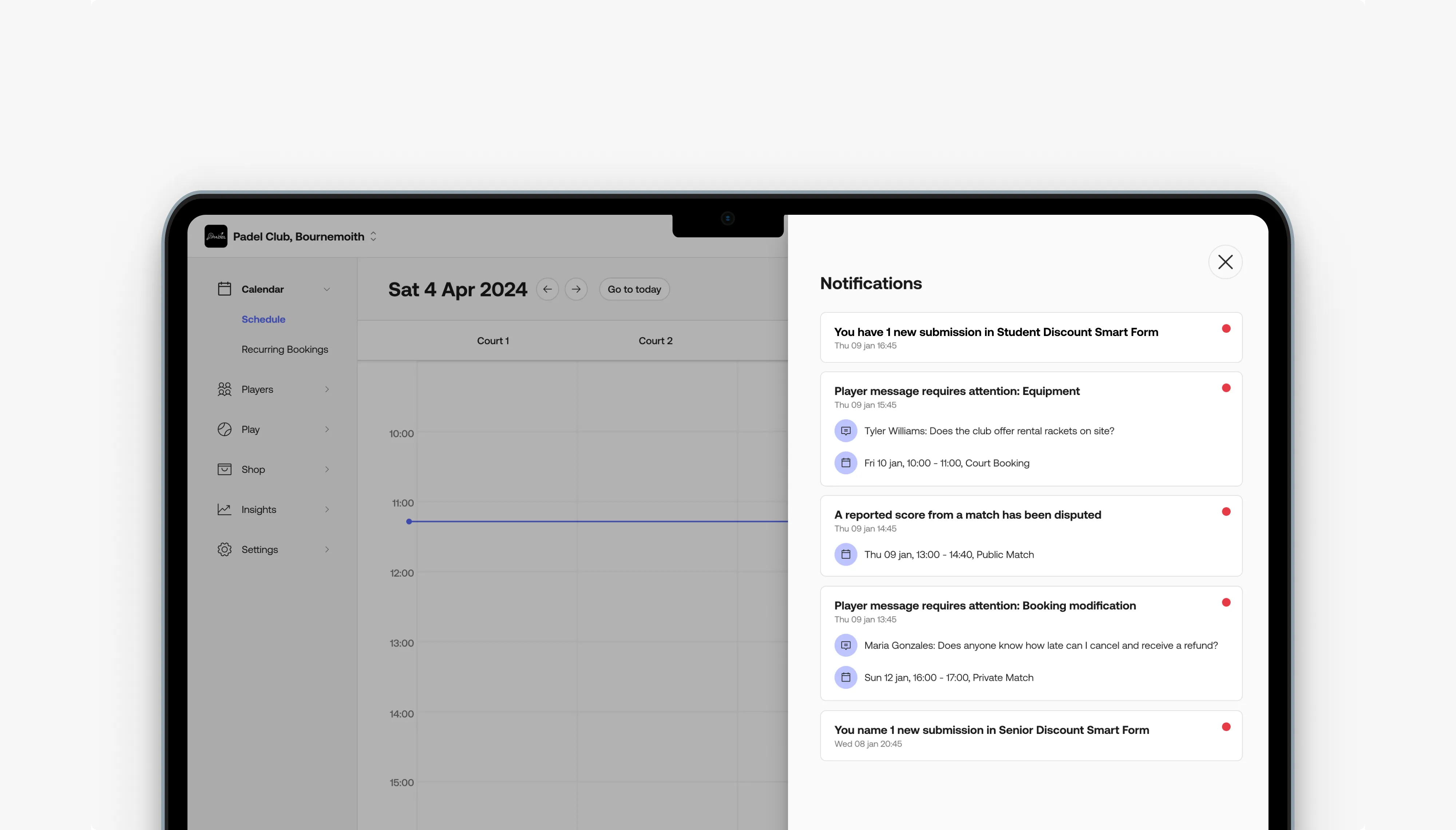 Admin & Staff Notifications
