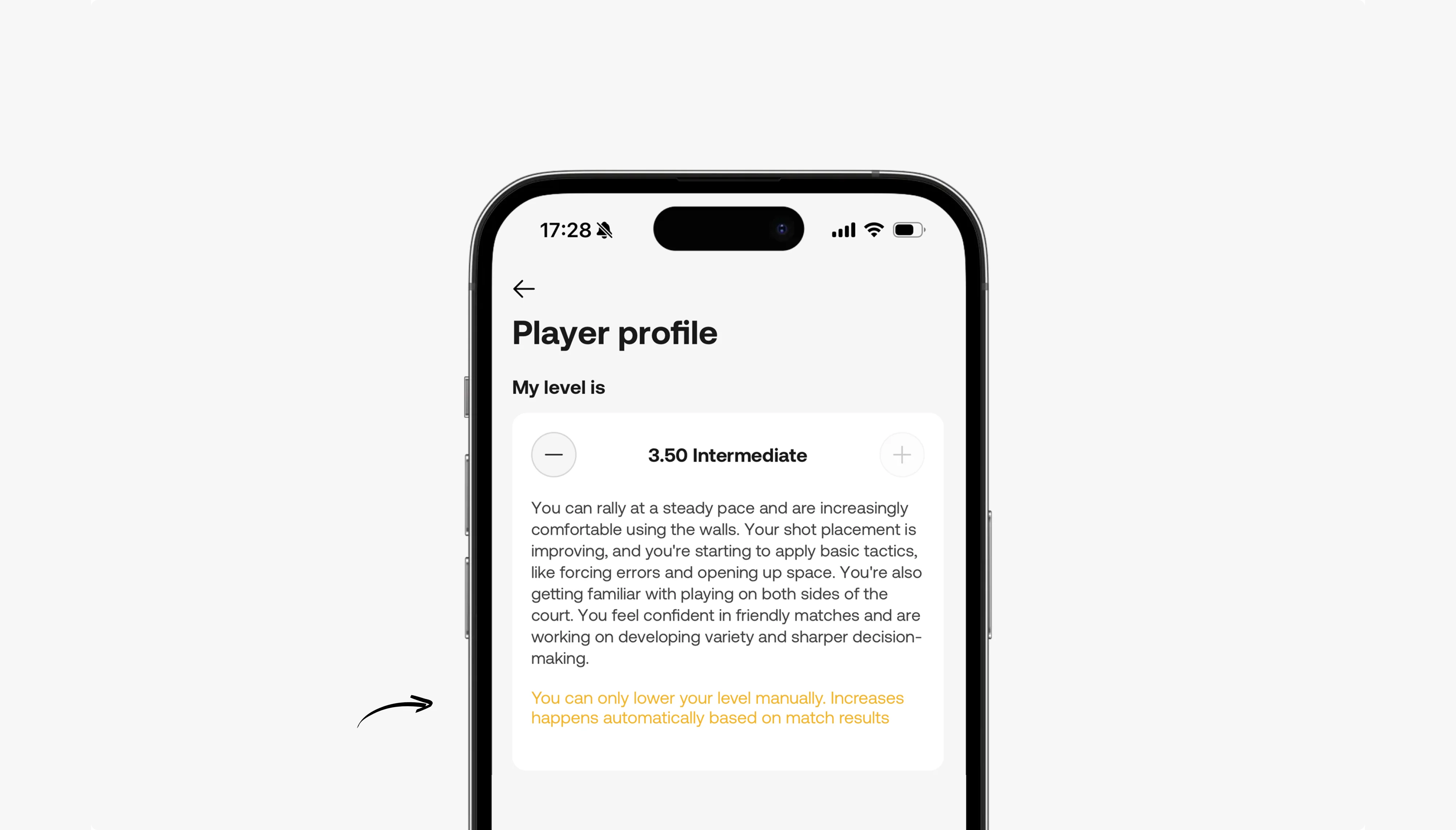 Players ability to lower their own level