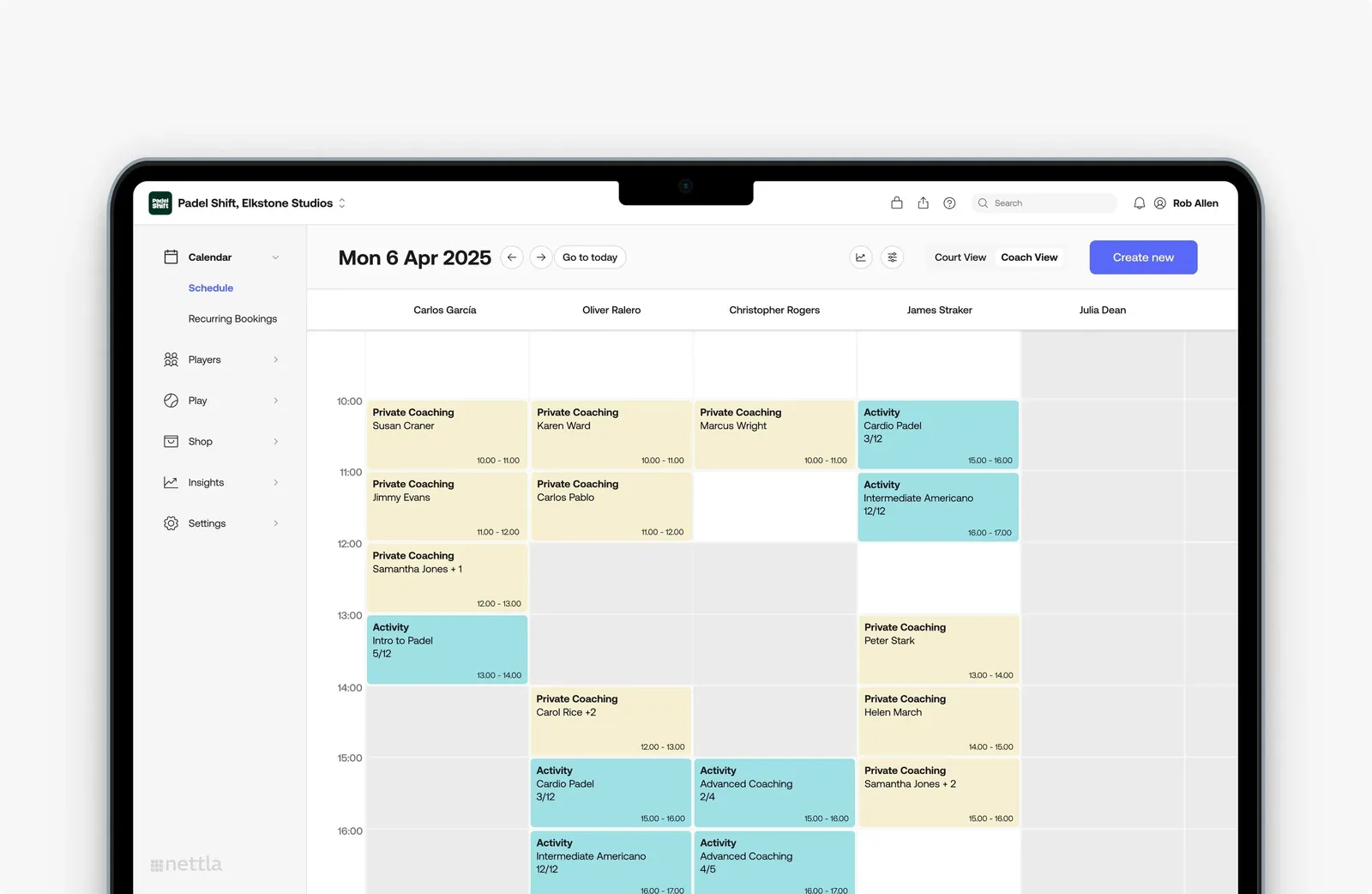 The coach calendar